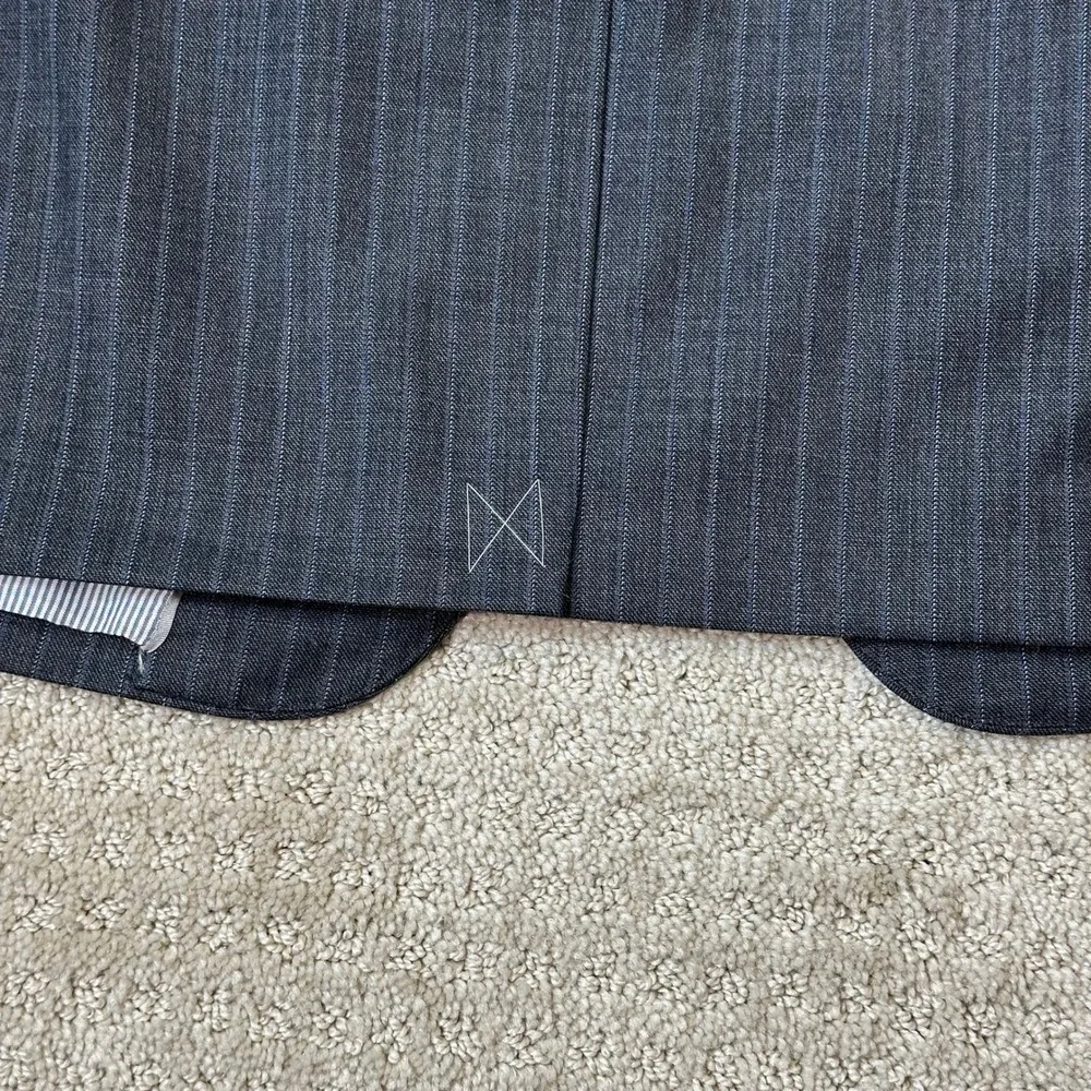 Brooks Brothers Blazer 42 Long Regent Explorer Coat Stripe Gray Wool 2-Button